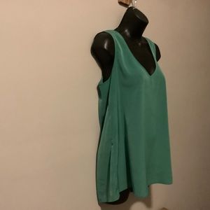 Fresh green drapey tank with cute back detail